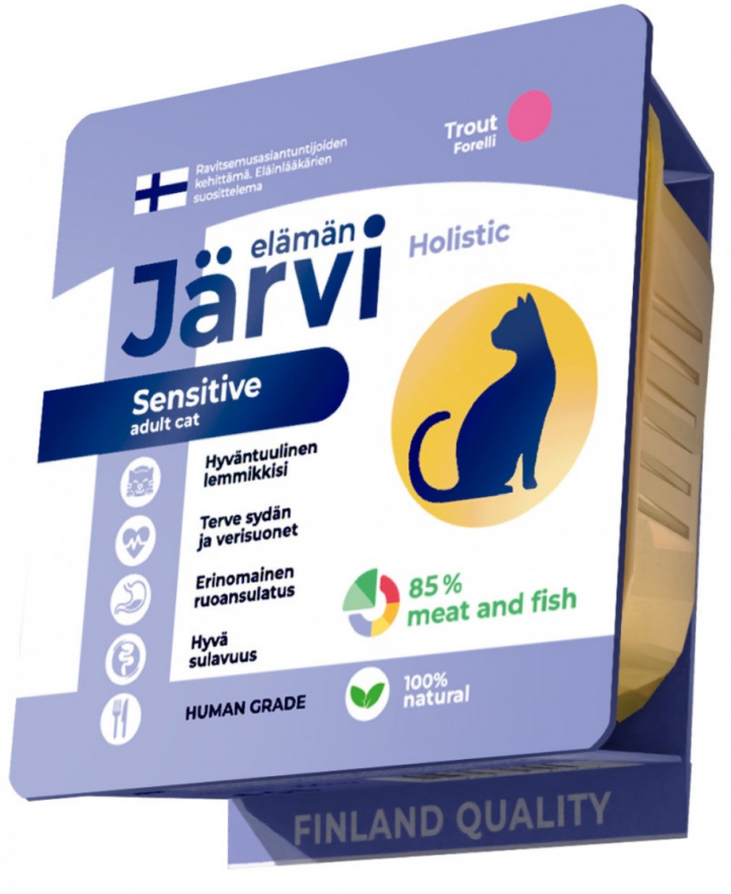 Консерва Jarvi Сенсетив Форель (ламистер) чувствительное пищеварение для кошек 100 г: ПАШТЕТ