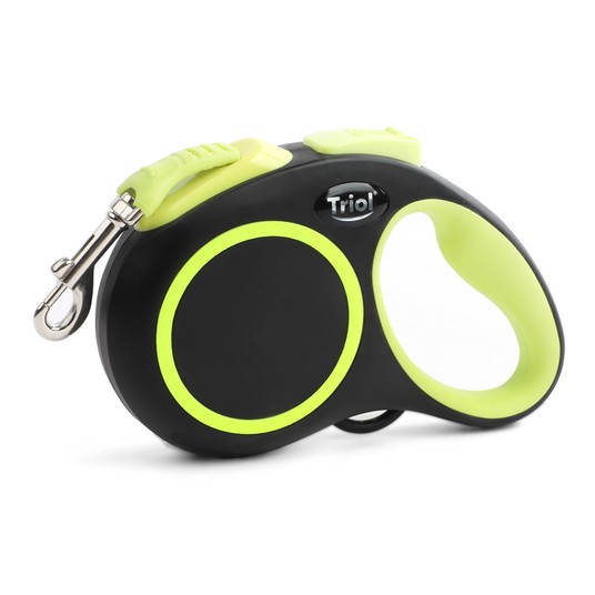 Поводок-рулетка для собак Urban Neon L, 5м до 50кг, лента, черный