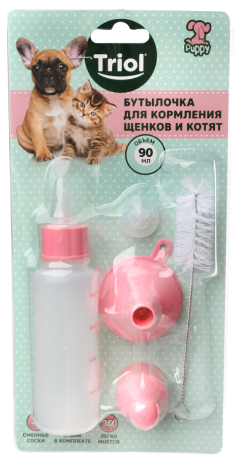 Triol PUPPY Бутылочка для кормления щенков и котят "Крошка", 90мл