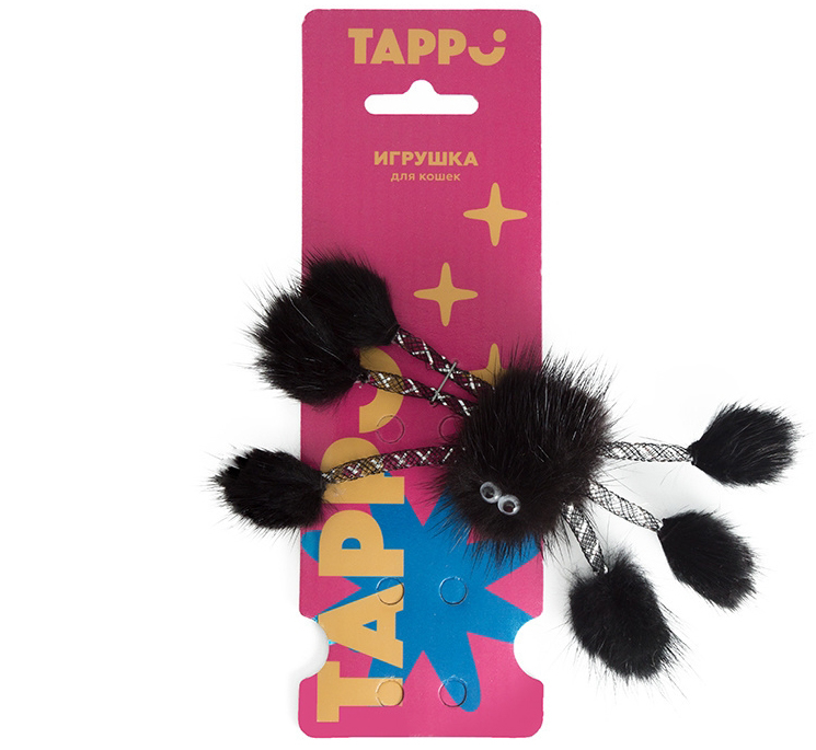 Tappi игрушка паук &quot;Раш&quot;, из натурального меха норки