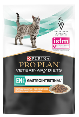 Влажный корм Purina Pro Plan (вет. корма) в желе с курицей для кошек при лечении ЖКТ 85 г