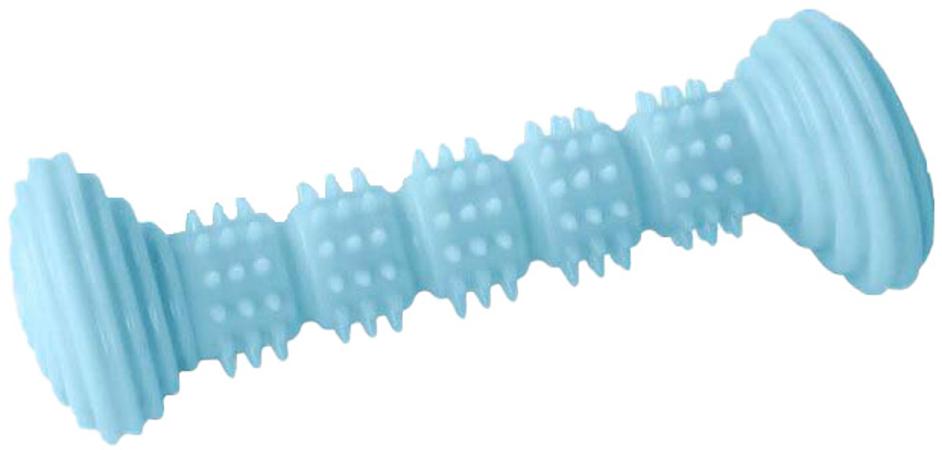 Homepet Dental игрушка для собак, гантель с шипами, голубая, 14.2 см