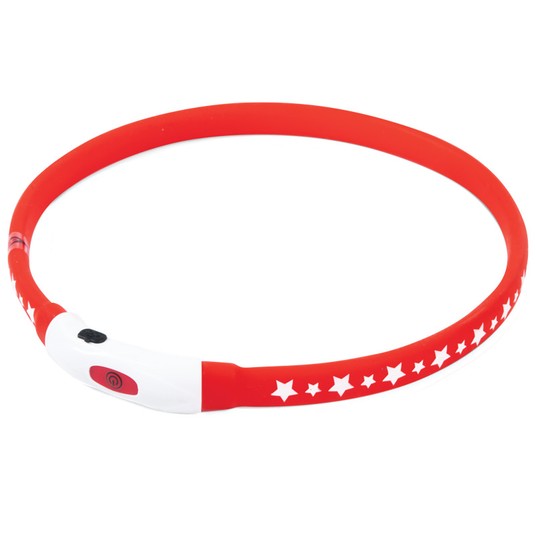 Ошейник светодиодный "Звезды" S (заряжается от USB), 15*400мм
