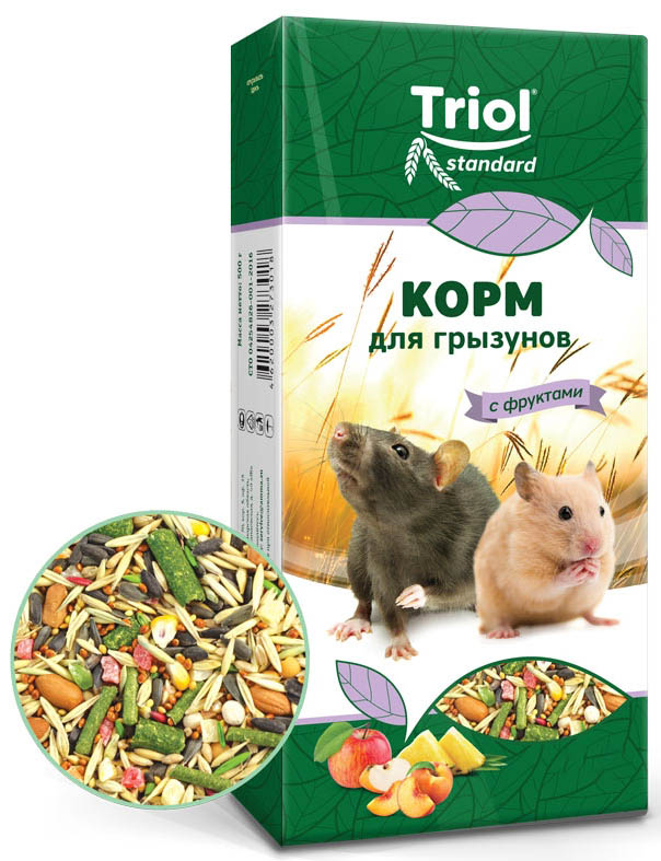 Корм Тriol Standard для грызунов с фруктами, 500 г