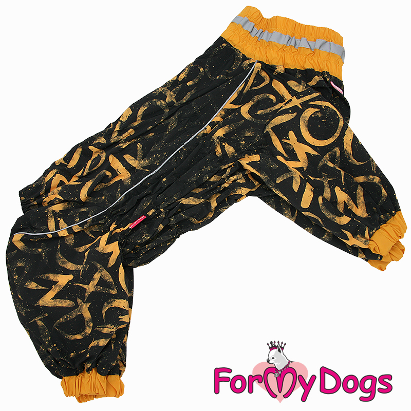 ForMyDogs Комбинезон ТЕПЛЫЙ черно/желтый для девочек C3 65*85см