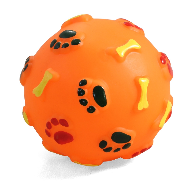 Triol игрушка для собак из винила &quot;Мяч с лапками и косточками&quot;, d 110 мм