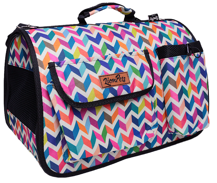 Сумка-переноска для животных Lion LM6423 с карманами (Размер 2 (40x27x26 см))