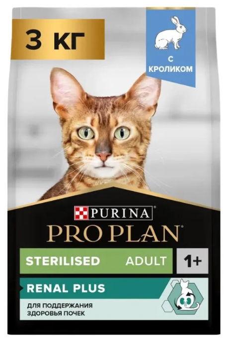 Корм для кошек Purina Pro Plan Sterilised Chicken&amp;Rabbit при стерилизации и кастрации с кроликом