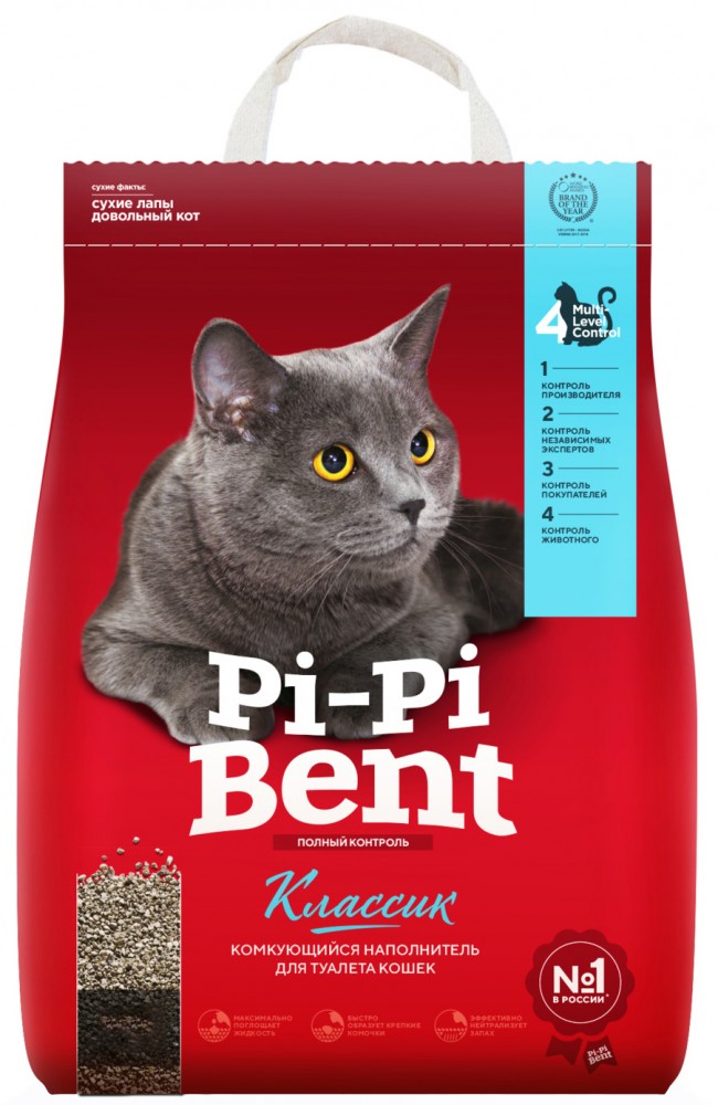 Наполнитель Pi-Pi-Bent комкующийся &quot;Классик&quot; 10 кг
