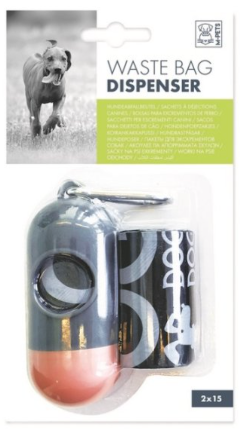 M-PETS Бокс с пакетами для выгула собак, цвет в ассортименте