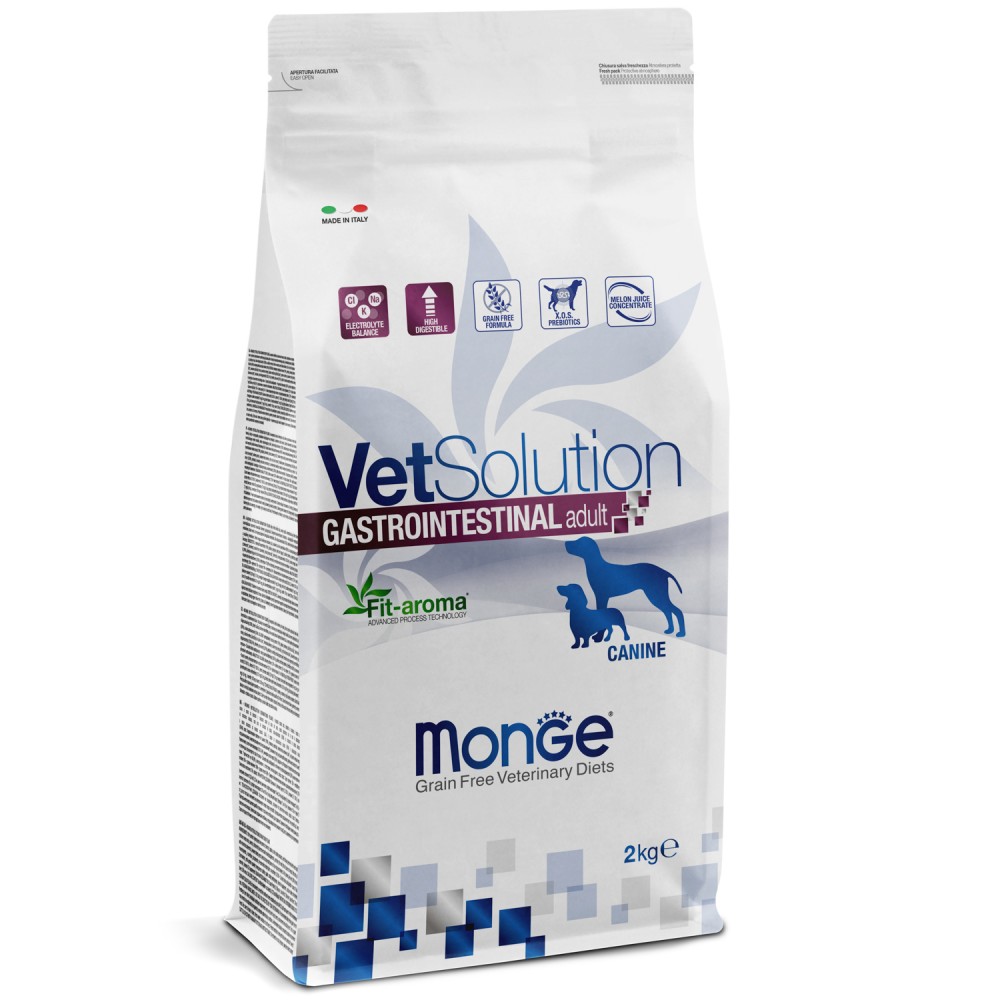 Диетический корм Monge VetSolution Dog Gastrointestinal Гастроинтестинал для собак при заболеваниях ЖКТ 2 кг