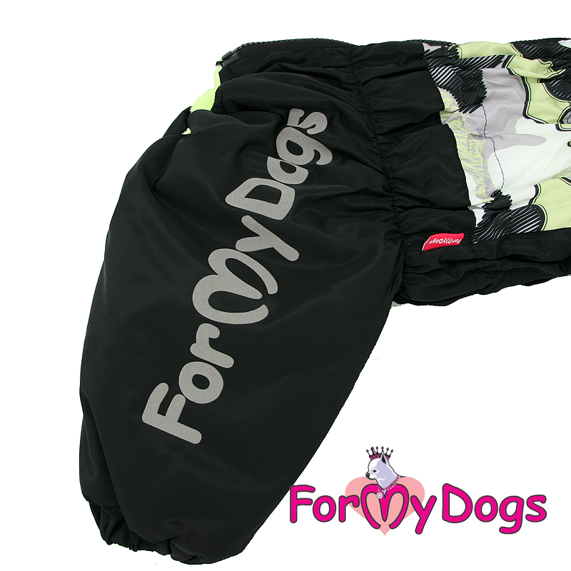 ForMyDogs Комбинезон ТЕПЛЫЙ черно-желтый камуфляж для мальчиков C3 65*85см